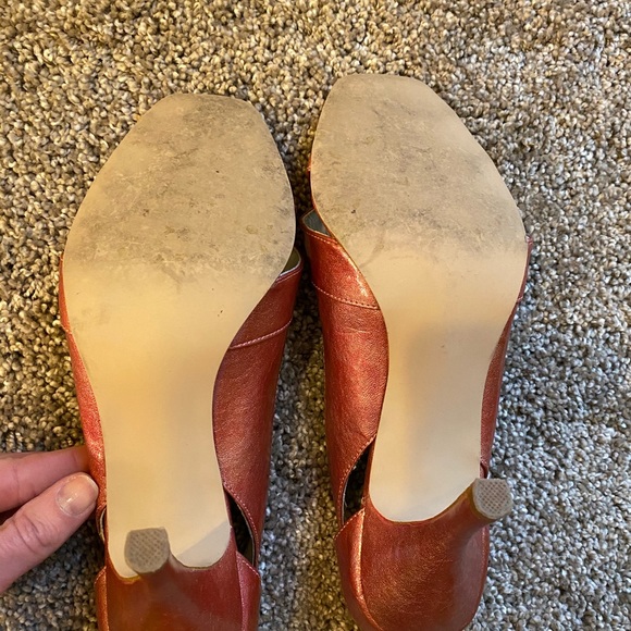 EC Rampage sz 7.5 glossy pink open-toe heel - Picture 6 of 7